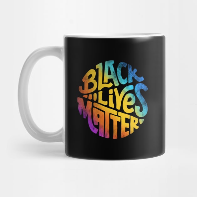 Black lives matter rainbow lettering by sober artwerk